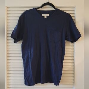 Goodthreads - (NWOT) 100% Cotton Navy Short-Sleeve V-Neck T-Shirt